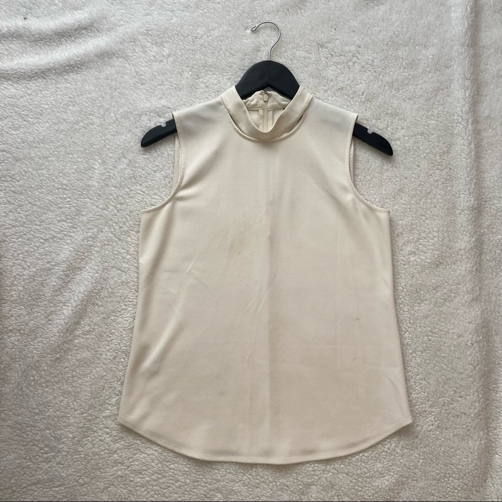 ann taylor sleeveless cut out blouse